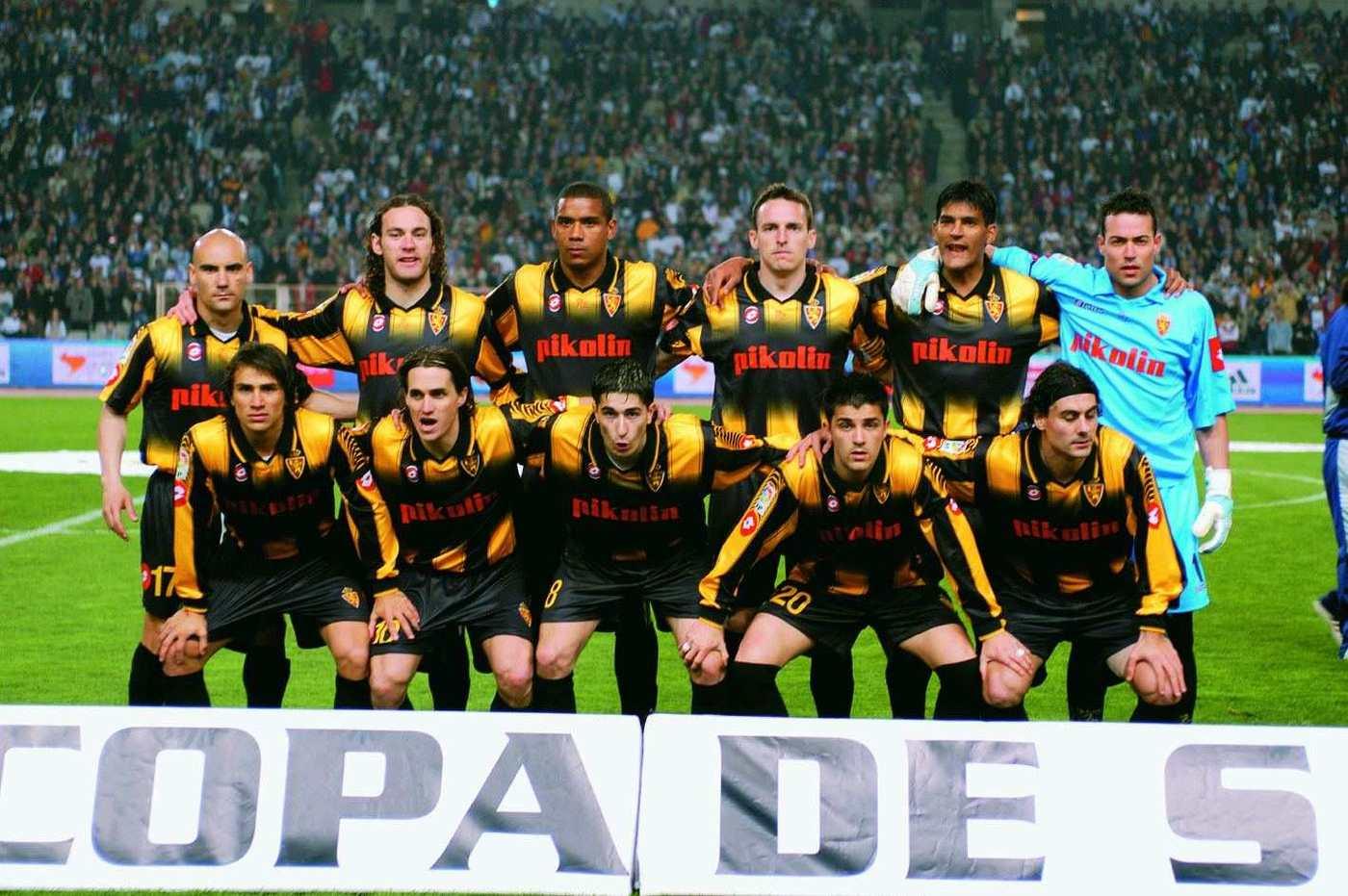 Once inicial del Real Zaragoza en la final de la Copa del Rey de 2004.
