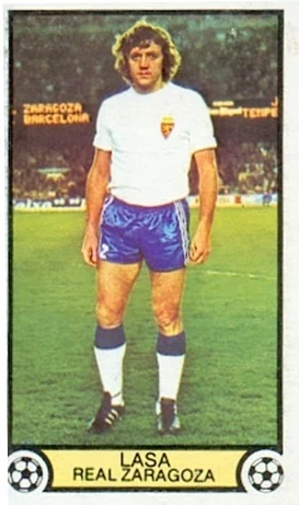 José Lasa con la camiseta del Real Zaragoza