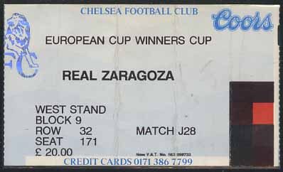 Chelsea - Zaragoza · Recopa 94-95