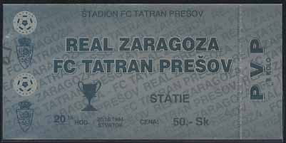 Tatran Prešov - Zaragoza · Recopa 94-95