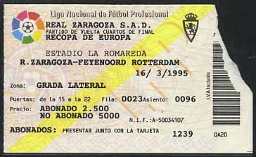Zaragoza - Feyenoord · Recopa 94-95